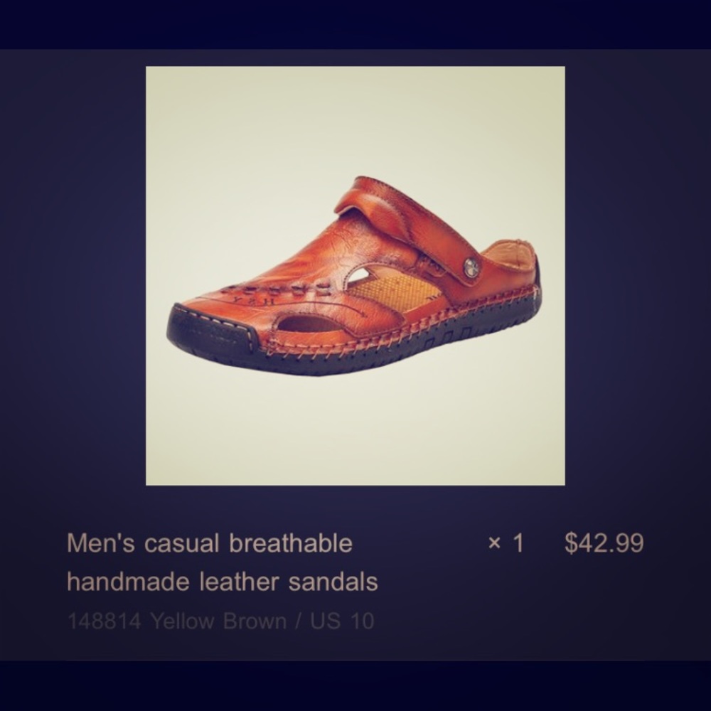 COPY - Pearlfeet Men’s handmade, leather sandals.